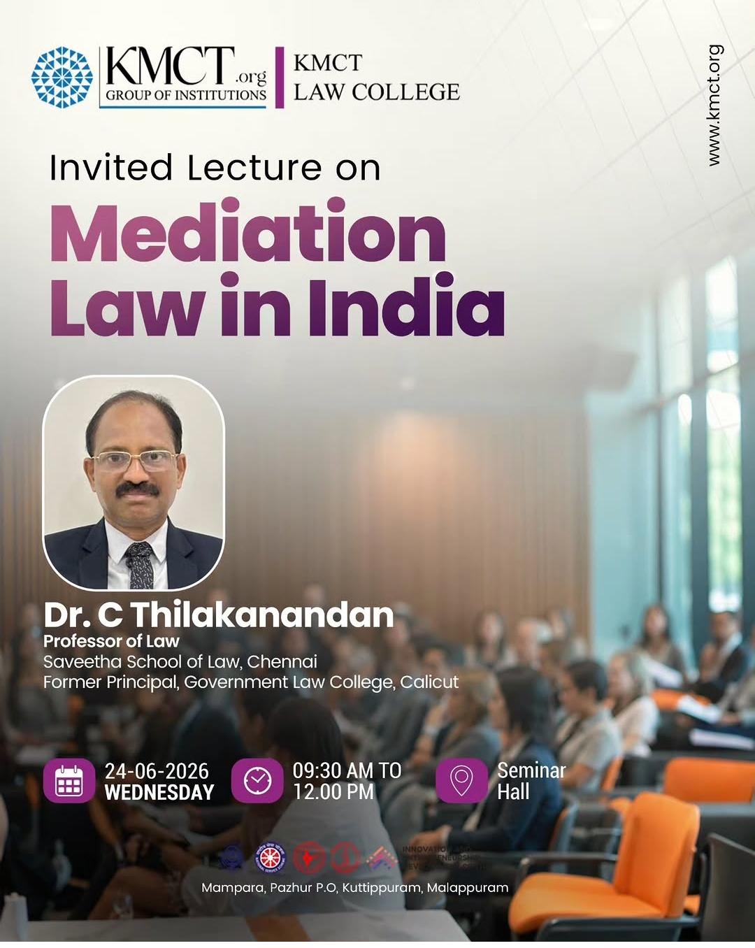Invited Lecture on Mediation Law in India
