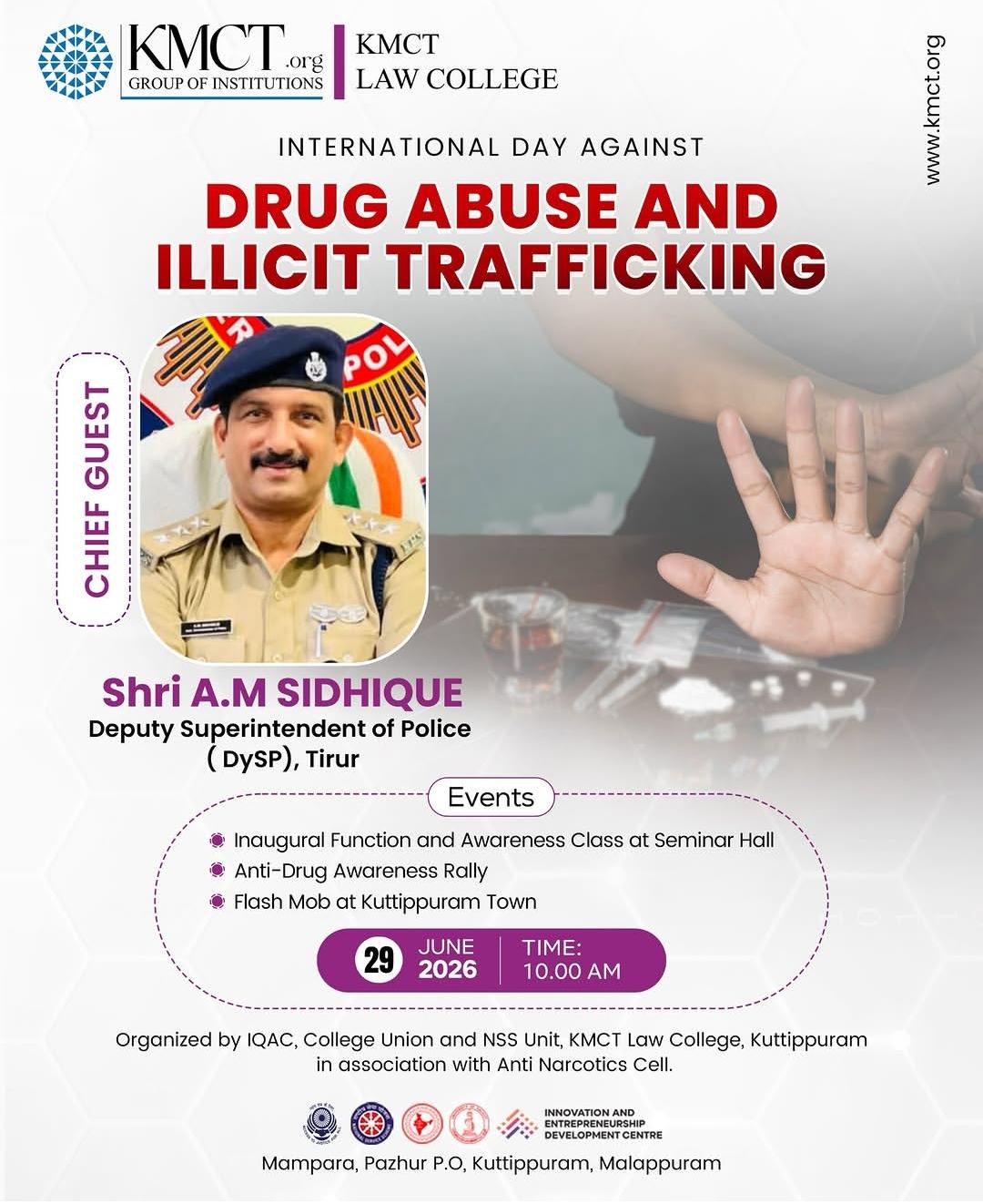 Inter National Day Against Drug Abuse and Illicit Treafficking